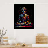Abstract Geometric Modern Art | Gautama Buddha Poster (Küche)