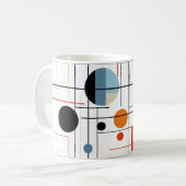 Abstract Geometric Modern Minimalist Lines Kaffeetasse (Vorderseite Links)