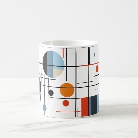 Abstract Geometric Modern Minimalist Lines Kaffeetasse (Mittel)