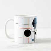 Abstract Geometric Modern Minimalist Lines Kaffeetasse (Links)