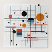 Abstract Geometric Modern Minimalist Lines Puzzle (Horizontal)