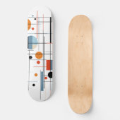 Abstract Geometric Modern Minimalist Lines Skateboard (Vorderseite)