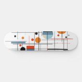 Abstract Geometric Modern Minimalist Lines Skateboard (Horizontal)
