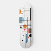 Abstract Geometric Modern Minimalist Lines Skateboard (Vorderseite)