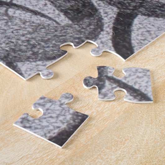 Abstract Geometric Monochrome Black White Ribbons Puzzle (Seite)