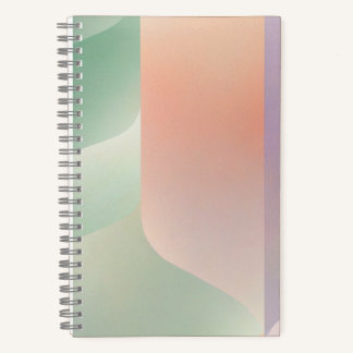 Abstract Geometric Notebook – Green Orange Purple Notizblock