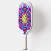 Abstract Geometric Padel Ball Sports Illustration Pickleball Schläger (Links)