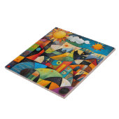 Abstract Geometric Painting Fliese (Seite)