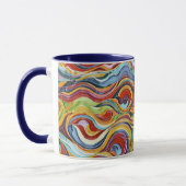Abstract geometric pattern 39 with wavy lines tasse (Links)