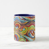 Abstract geometric pattern 39 with wavy lines tasse (Zentrum)