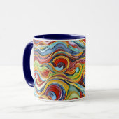 Abstract geometric pattern 39 with wavy lines tasse (Vorderseite Links)