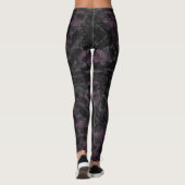 Abstract Geometric Pattern | Black and Wine Leggings (Rückseite)
