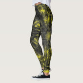 Abstract Geometric Pattern | Black and Yellow Leggings (Links)