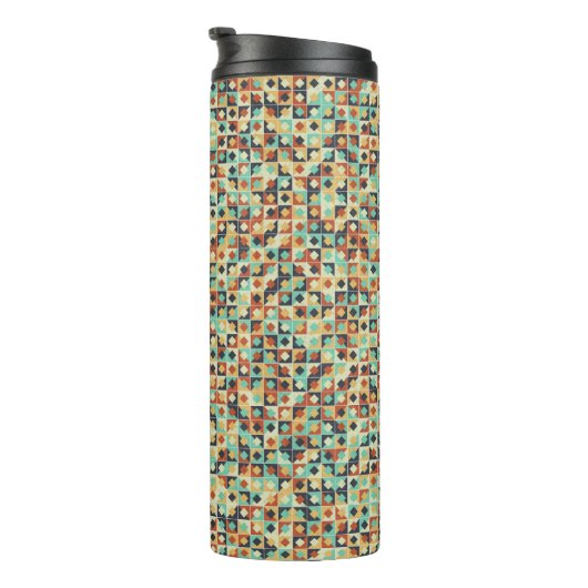Abstract Geometric Pattern generative computationa Thermosbecher (Nach rechts gedreht)