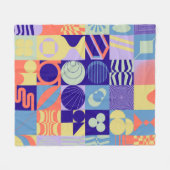 Abstract geometric pattern made with simple shapes fleecedecke (Vorderseite (Horizontal))