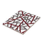Abstract geometric pattern - red, black and white. fliese (Seite)