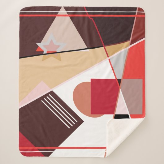 Abstract geometric pattern, silk scarf shawl desi sherpadecke (Vorderseite)