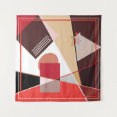 Abstract geometric pattern,  silk scarf shawl desi wandteppich (Vorderseite (Horizontal))