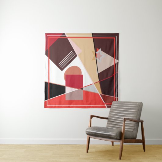 Abstract geometric pattern,  silk scarf shawl desi wandteppich (Beispiel (Horizontal))