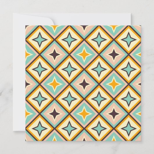 Abstract geometric pattern with diamond shapes dankeskarte (Vorderseite)
