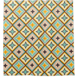 Abstract geometric pattern with diamond shapes duschvorhang