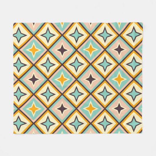 Abstract geometric pattern with diamond shapes fleecedecke (Vorderseite (Horizontal))