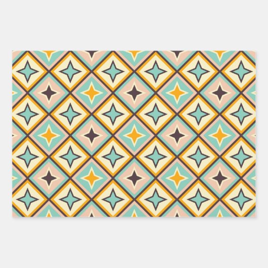 Abstract geometric pattern with diamond shapes geschenkpapier set (Vorderseite 3)