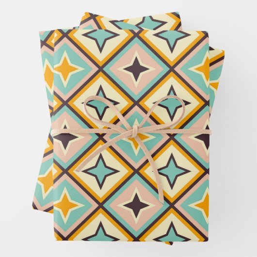 Abstract geometric pattern with diamond shapes geschenkpapier set (Beispiel)