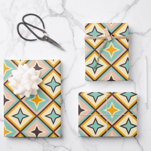 Abstract geometric pattern with diamond shapes geschenkpapier set (Vorderseite)
