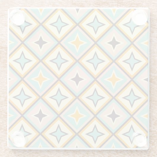 Abstract geometric pattern with diamond shapes glasuntersetzer (Rückseite)