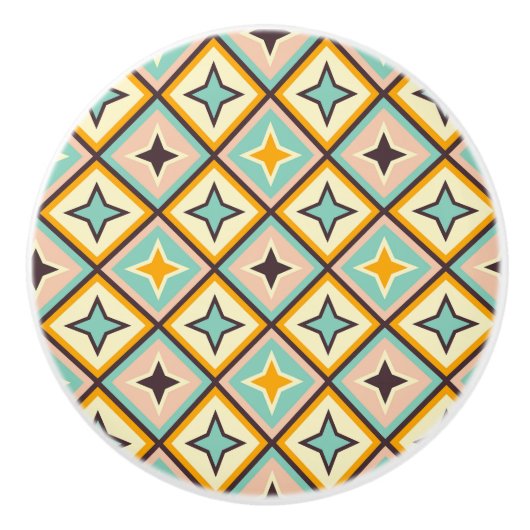 Abstract geometric pattern with diamond shapes keramikknauf (Vorderseite)