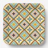 Abstract geometric pattern with diamond shapes pappteller (Vorderseite)