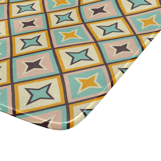 Abstract geometric pattern with diamond shapes schneidebrett (Ecke)