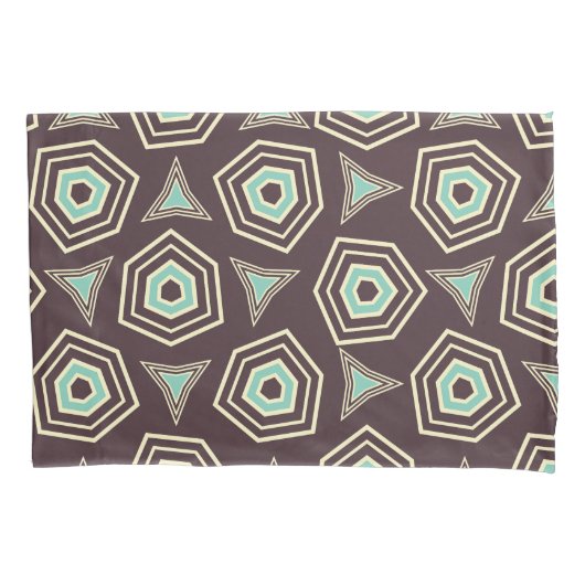 Abstract geometric pattern with layered pentagons  kissenbezug (Vorderseite-Links)