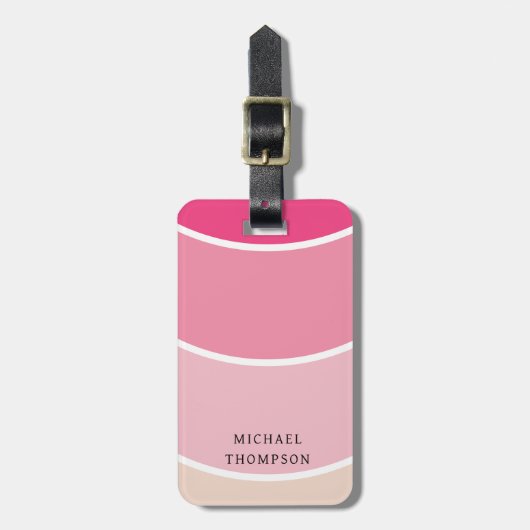 Abstract Geometric Pink Background Gepäckanhänger (Vorderseite vertikal)