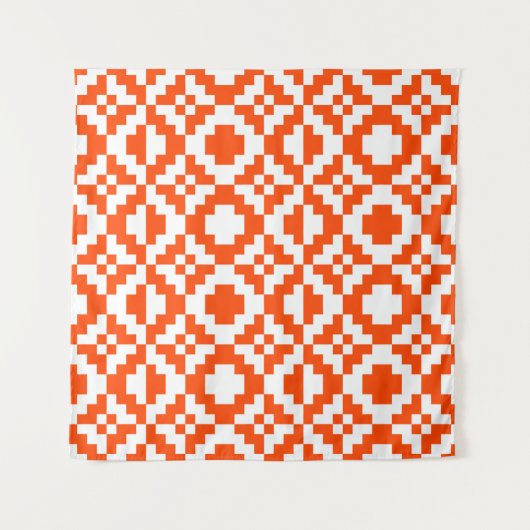 Abstract geometric pixelated seamless pattern. Mos Wandteppich (Vorderseite (Horizontal))