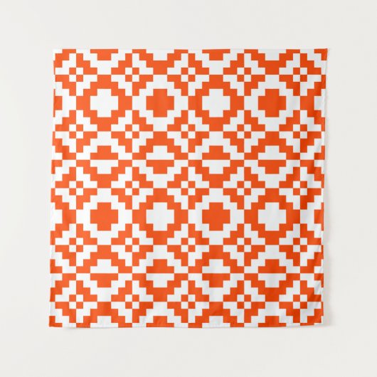 Abstract geometric pixelated seamless pattern. Mos Wandteppich (Vorderseite)