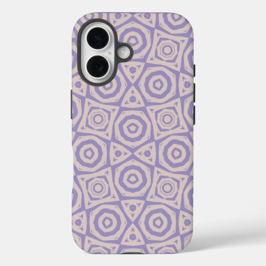 Abstract Geometric Purple and Cream Case-Mate iPhone Hülle (Rückseite)