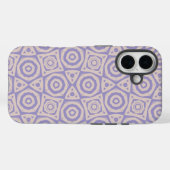 Abstract Geometric Purple and Cream Case-Mate iPhone Hülle (Rückseite (Horizontal))