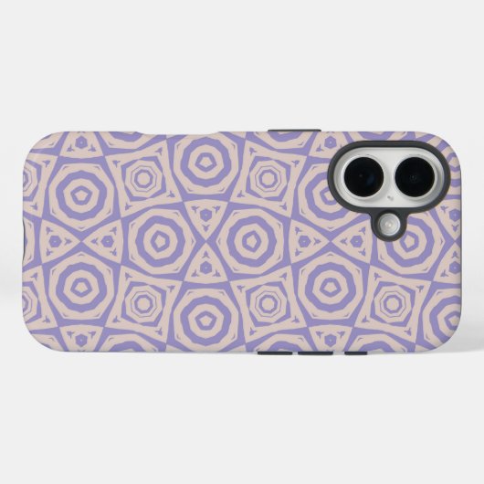 Abstract Geometric Purple and Cream Case-Mate iPhone Hülle (Rückseite (Horizontal))