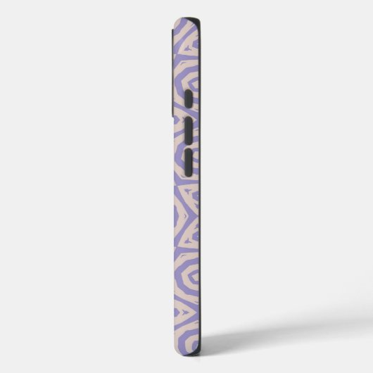 Abstract Geometric Purple and Cream Case-Mate iPhone Hülle (Rückseite / Links)
