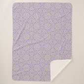 Abstract Geometric Purple and Cream Sherpadecke (Vorderseite)