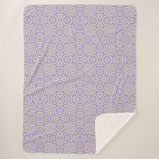 Abstract Geometric Purple and Cream Sherpadecke