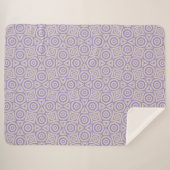 Abstract Geometric Purple and Cream Sherpadecke (Vorderseite (Horizontal))