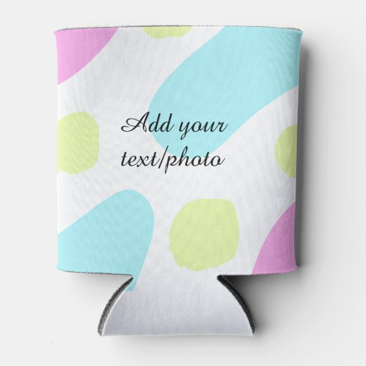 Abstract geometric shapes pastel add name photo ba dosenkühler (Vorderseite)