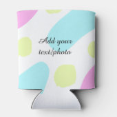 Abstract geometric shapes pastel add name photo ba dosenkühler (Rückseite)