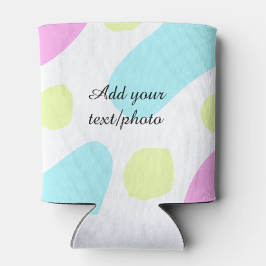 Abstract geometric shapes pastel add name photo ba dosenkühler (Rückseite)