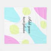 Abstract geometric shapes pastel add name photo ba fleecedecke (Vorderseite (Horizontal))