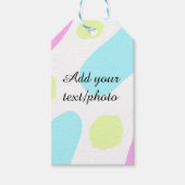 Abstract geometric shapes pastel add name photo ba geschenkanhänger (Vorderseite)