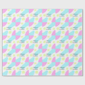 Abstract geometric shapes pastel add name photo ba geschenkpapier (Flach)